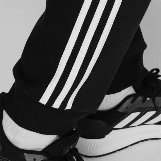 Adidas Fleece Tapered Cuff 3-Stripes Joggers Черно/Бяло 