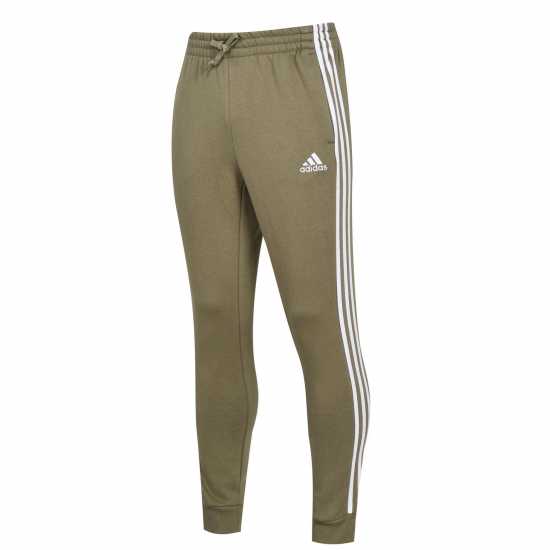 Adidas Fleece Tapered Cuff 3-Stripes Joggers Олива Страта 