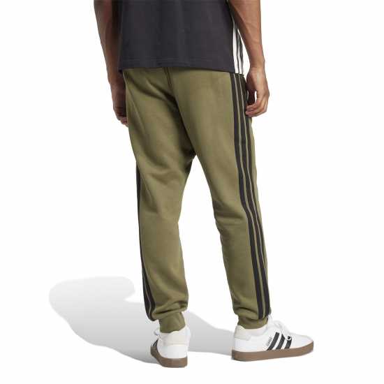 Adidas Fleece Tapered Cuff 3-Stripes Joggers Олива Страта 