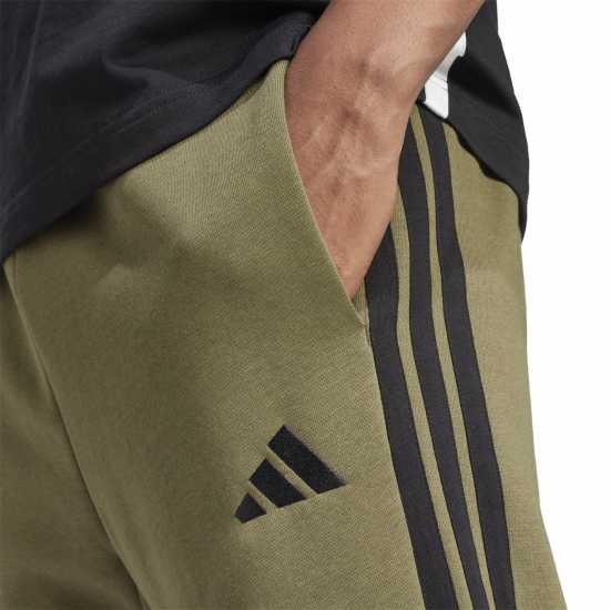 Adidas Fleece Tapered Cuff 3-Stripes Joggers Олива Страта 
