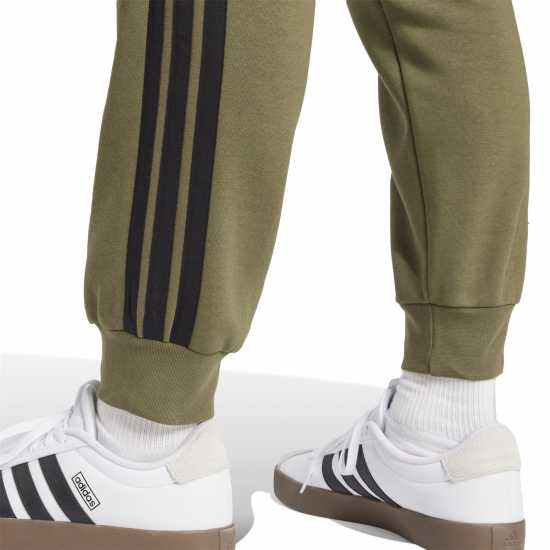 Adidas Fleece Tapered Cuff 3-Stripes Joggers Олива Страта 