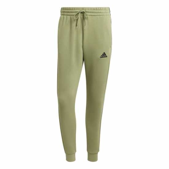 Adidas Fleece Tapered Cuff 3-Stripes Joggers Зелен палатка Мъжки меки спортни долнища