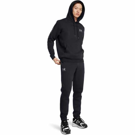 Under Armour Icon Taping Closed Hem Fleece Joggers Черно 
