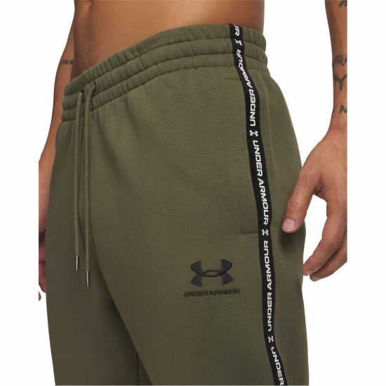 Under Armour Men's Icon Taping Closed Hem Fleece Joggers Green/Black 
