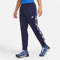 Nike Мъжко Спортно Долнище Repeat Logo Jogging Bottoms Mens Blackened Blue Мъжко облекло за едри хора