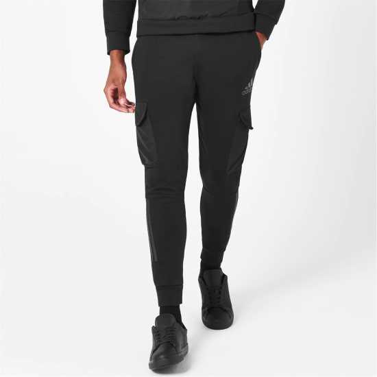 Adidas Мъжко Спортно Долнище Utility Joggers Mens Черно Мъжки меки спортни долнища