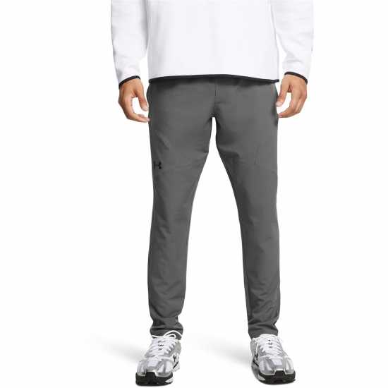 Under Armour Мъжко Спортно Долнище Under Unstoppable Tapered Jogging Bottoms Mens Сиво 
