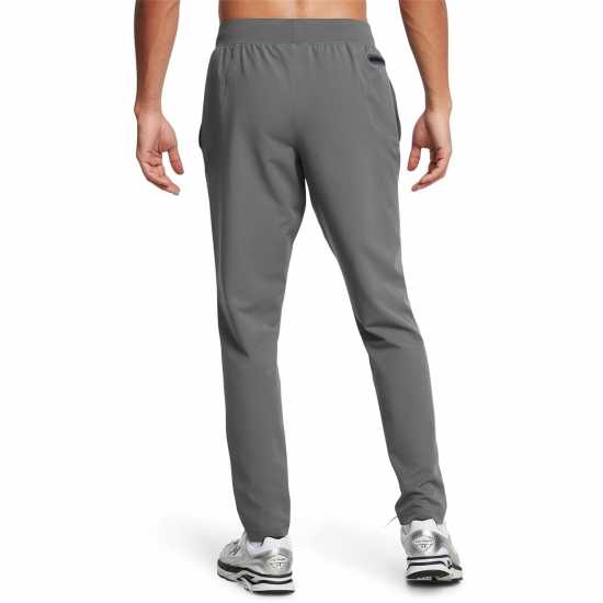 Under Armour Мъжко Спортно Долнище Under Unstoppable Tapered Jogging Bottoms Mens Сиво 