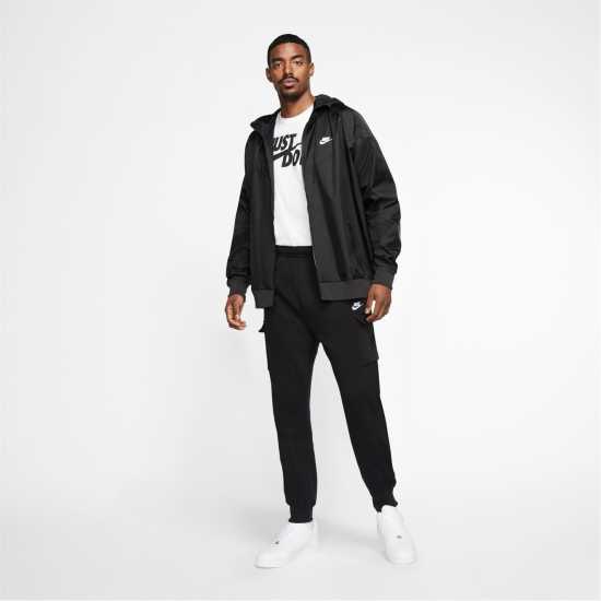 Nike Sportswear Club Fleece Men's Cargo Pants Black/White Мъжко облекло за едри хора