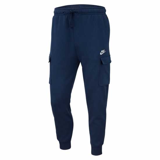 Nike Sportswear Club Fleece Men's Cargo Pants Морско синьо/Бяло Мъжки меки спортни долнища