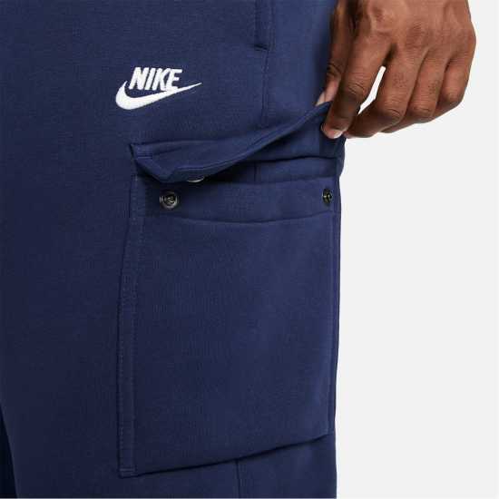 Nike Sportswear Club Fleece Men's Cargo Pants Морско синьо/Бяло Мъжки меки спортни долнища