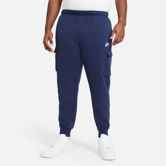 Nike Sportswear Club Fleece Men's Cargo Pants Морско синьо/Бяло Мъжки меки спортни долнища