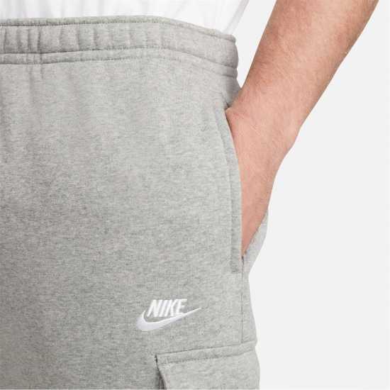 Nike Sportswear Club Fleece Men's Cargo Pants Тъмно сиво / Бяло Мъжки меки спортни долнища