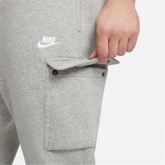 Nike Sportswear Club Fleece Men's Cargo Pants Тъмно сиво / Бяло Мъжки меки спортни долнища