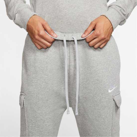 Nike Sportswear Club Fleece Men's Cargo Pants Тъмно сиво / Бяло Мъжки меки спортни долнища