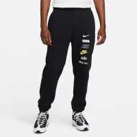 Nike Club Fleece+ Men's Brushed-Back Fleece Pants Black Мъжко облекло за едри хора