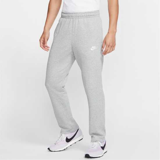 Nike Мъжко Спортно Долнище Club Fleece Jogging Bottoms Mens Grey/Silv/White - Мъжко облекло за едри хора