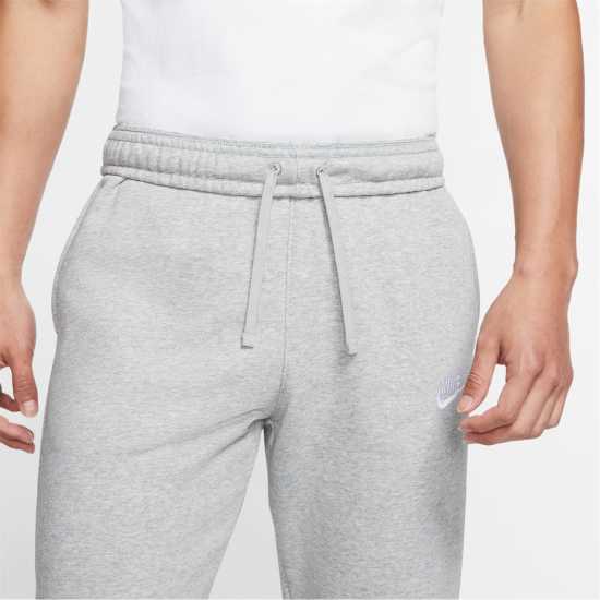 Nike Мъжко Спортно Долнище Club Fleece Jogging Bottoms Mens Grey/Silv/White Мъжко облекло за едри хора