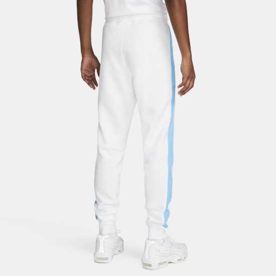 Nike Мъжко Спортно Долнище Nsw Sport Fleece Joggers Mens White/Blue Мъжко облекло за едри хора