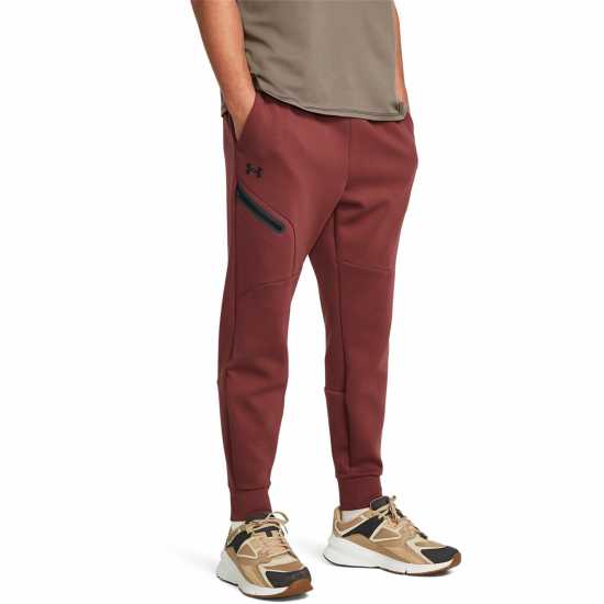 Under Armour Men's Closed Hem Fleece Joggers Red 