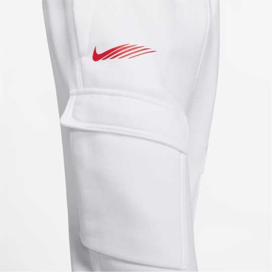 Nike Sportswear Standard Issue Fleece Cargo Trousers White Мъжко облекло за едри хора
