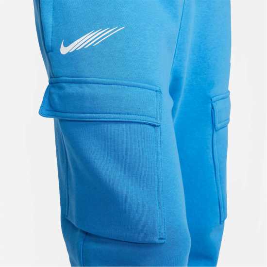 Nike Sportswear Standard Issue Fleece Cargo Trousers Lt Photo Blue Мъжко облекло за едри хора