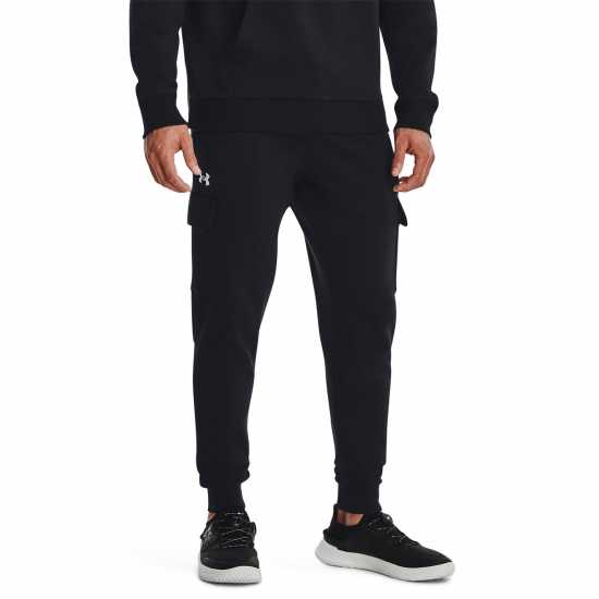 Under Armour Armour UA Rival Fleece Joggers Men's Черно/Бяло Under Armour Armour UA Rival Fleece Joggers Men's Черно/Бяло
