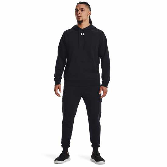 Under Armour Armour UA Rival Fleece Joggers Men's Черно/Бяло Under Armour Armour UA Rival Fleece Joggers Men's Черно/Бяло