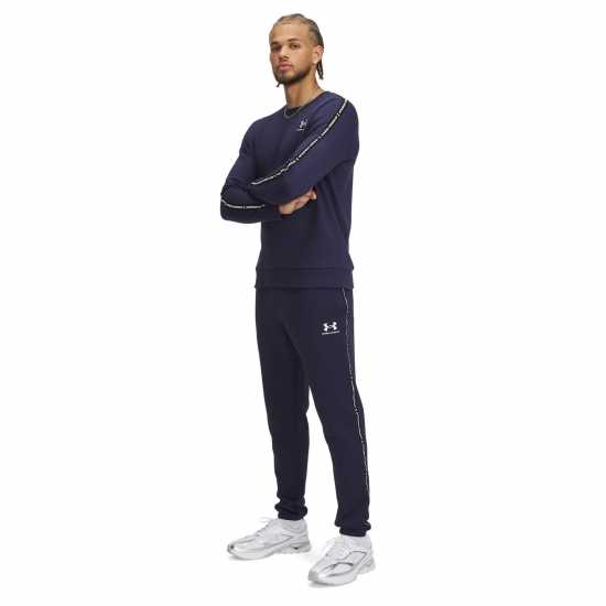 Мъжки меки спортни долнища Under Armour Мъжко Спортно Долнище Icon Fleece Taping Joggers Mens Син/ Бял Under Armour Мъжко Спортно Долнище Icon Fleece Taping Joggers Mens Син/ Бял Мъжки меки спортни долнища