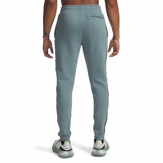 Under Armour Мъжко Спортно Долнище Icon Fleece Taping Joggers Mens Jasper Blue Мъжки меки спортни долнища
