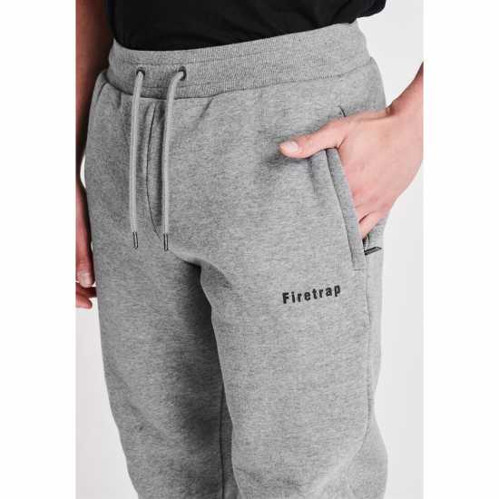 Мъжки меки спортни долнища Firetrap Mens Slim Joggers Сив марл Firetrap Mens Slim Joggers Сив марл Мъжки меки спортни долнища