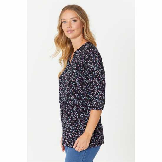 Be You Ditsy Open Collar Tunic  Дамски поли и рокли