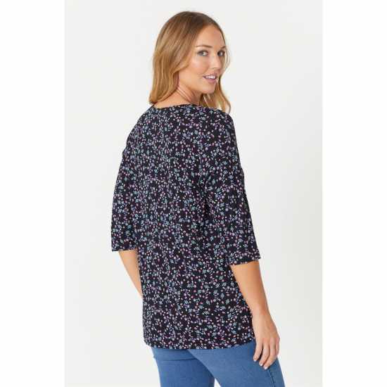 Be You Ditsy Open Collar Tunic  Дамски поли и рокли