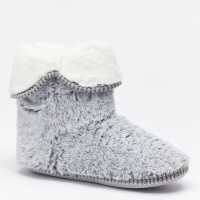 Touch Faux Fur Slipper Boot Pink
