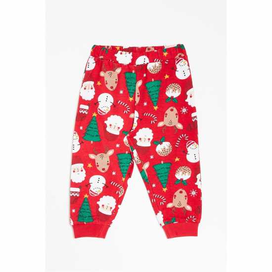 Unisex Pack Of 3 Christmass Pyjamas Red  Бебешки дрехи