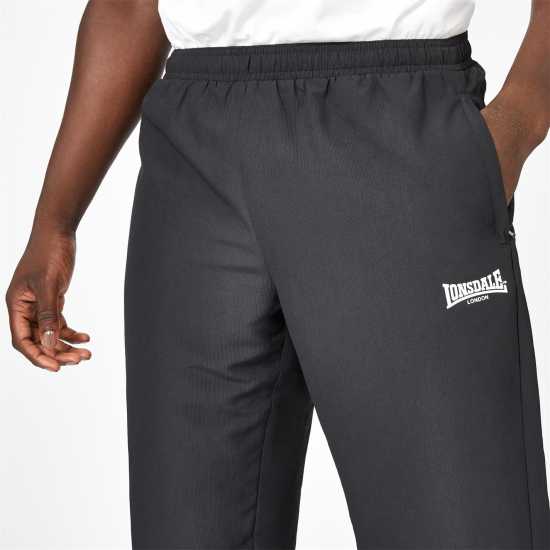 Lonsdale Текстилно Долнище Мъжко Essential Oh Woven Pants Mens Black Мъжки долнища за бягане