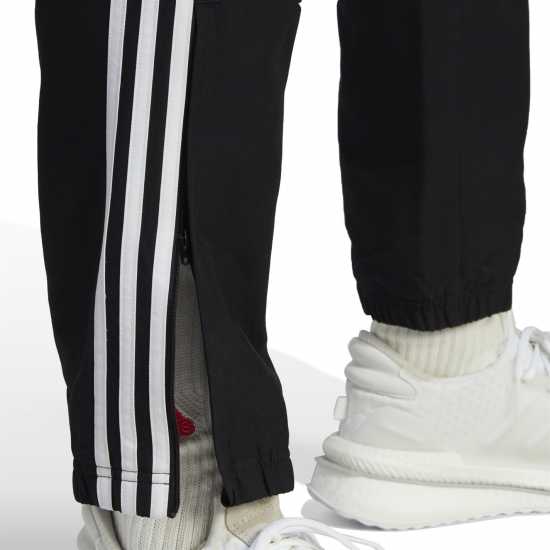 Adidas Mens Samson 4.0 Tracksuit Bottoms Black/White Мъжко облекло за едри хора