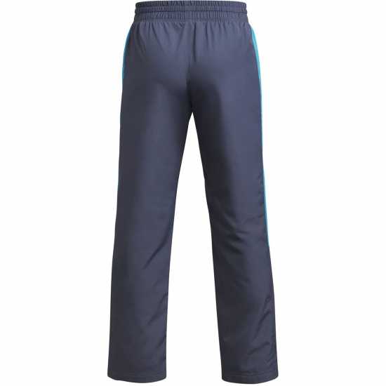 Under Armour Детско Долнище За Бягане Rival Fleece Jogging Bottoms Juniors Сиво/Синьо/Черно Детски долнища за бягане