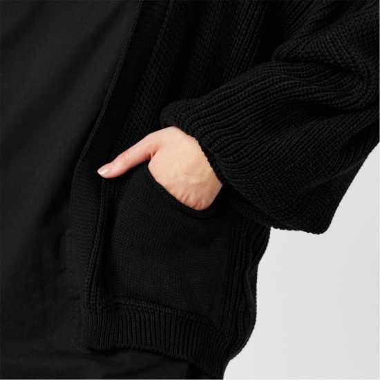 Плетена Жилетка Missy Empire Balloon Sleeve Cardigan Womens Черно Дамски пуловери и жилетки