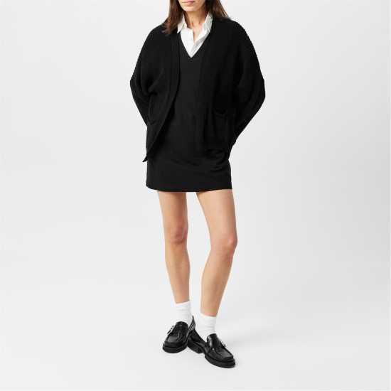 Плетена Жилетка Missy Empire Balloon Sleeve Cardigan Womens Черно Дамски пуловери и жилетки