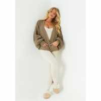 Плетена Жилетка Missy Empire Balloon Sleeve Cardigan Womens Моха Дамски пуловери и жилетки