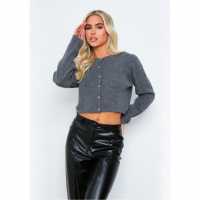 Плетена Жилетка Missy Empire Long Sleeve Knitted Cardigan  Дамски пуловери и жилетки