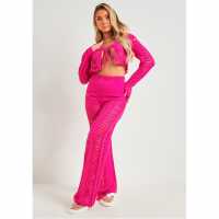 Плетена Жилетка Missy Empire Knitted Tie Front Cardigan  Дамски пуловери и жилетки