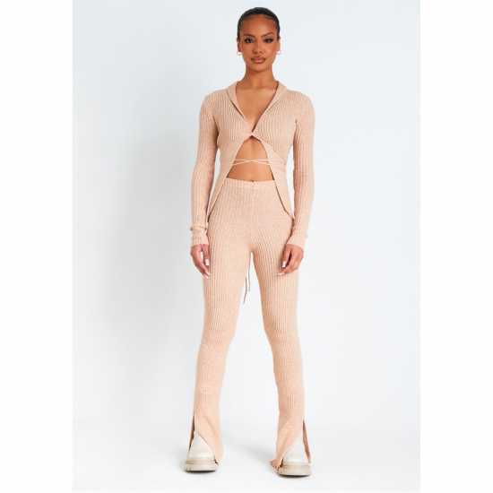 Дамски пуловери и жилетки Плетена Жилетка Missy Empire Knitted Tie Cardigan Бежово Плетена Жилетка Missy Empire Knitted Tie Cardigan Бежово Дамски пуловери и жилетки