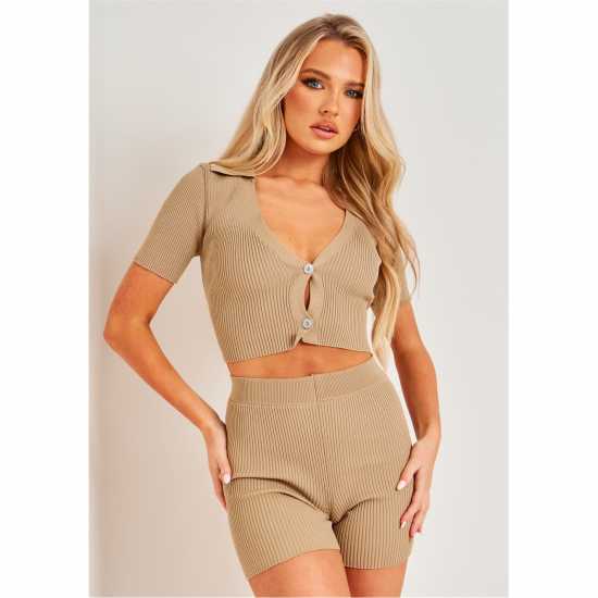 Дамски пуловери и жилетки Плетена Жилетка Missy Empire Cropped Cardigan Камък Плетена Жилетка Missy Empire Cropped Cardigan Камък Дамски пуловери и жилетки