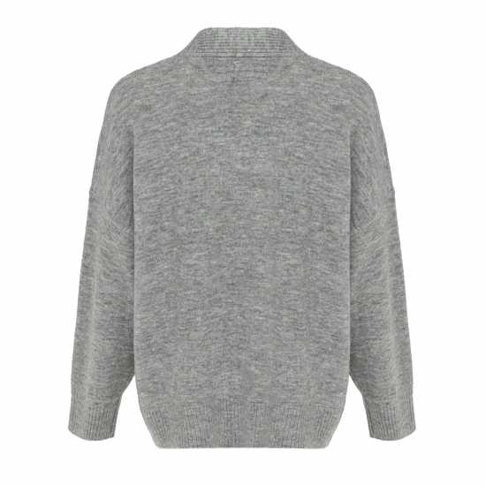 Плетена Жилетка Be You You Women Oversized Cardigan Сив марл 