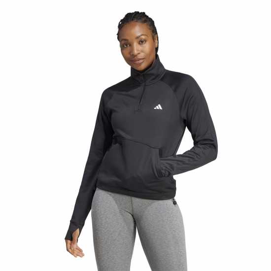 Adidas Quarter Zip Tracksuit Top Womens  Дамски дрехи за бягане