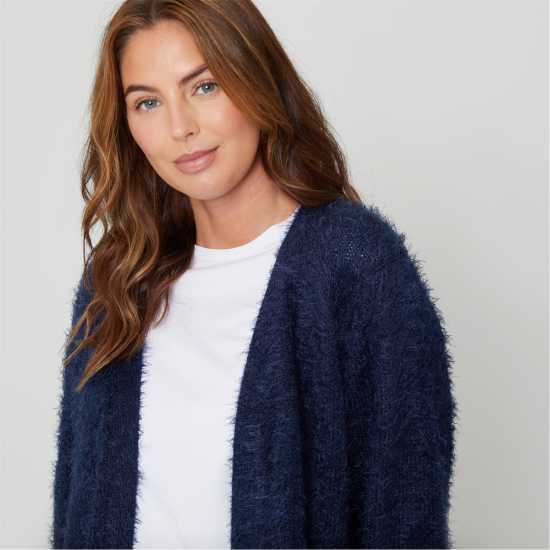 Дамски пуловери и жилетки Плетена Жилетка Be You Fluffy Cardigan Морска синьо Плетена Жилетка Be You Fluffy Cardigan Морска синьо Дамски пуловери и жилетки