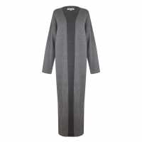 Плетена Жилетка Jack Wills Maxi Length Cardigan Тъмно сиво марл Дамски пуловери и жилетки