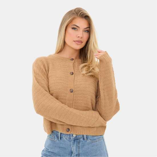 Плетена Жилетка Button Detail Cardigan Плетена Жилетка Button Detail Cardigan